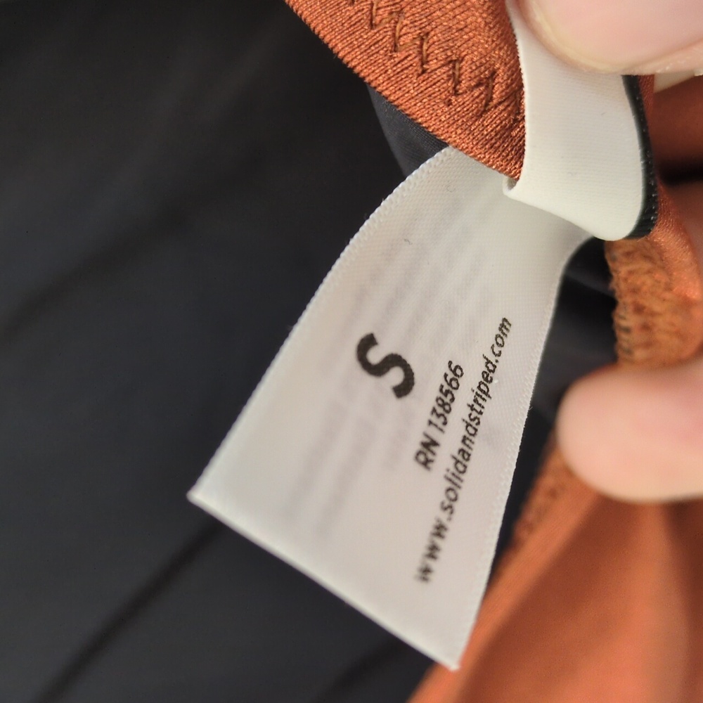 Solid & Striped Women's Rust Metallic Backless On… - image 6